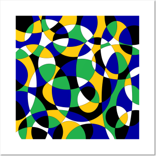 green and blue colored circles Posters and Art